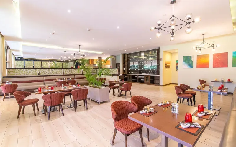 Tamarind Tree Hotel restaurant in Langata, a quiet option for where to stay in Nairobi for safari